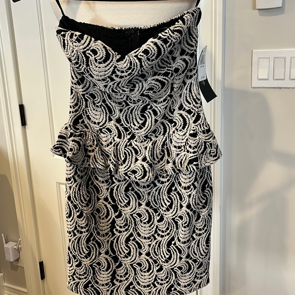 Ark & co. Black and beige strapless dress